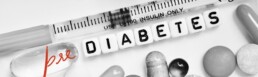 pills and syringe with Prediabetes written across them
