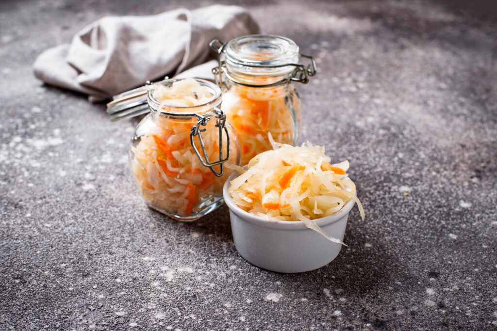 serving of probiotic-rich sauerkraut